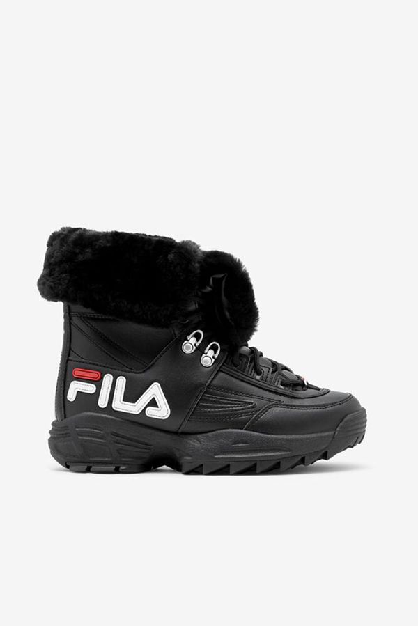 Tênis Fila Mulher Pretas/Branco/Vermelhas - Fila Disruptor Boot Portugal Online,XFGZ-24308